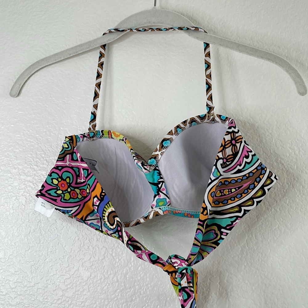Trina Turk Vibrant Geometric Bikini Top size 6 - Picture 5 of 7